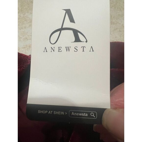 Shein  Valore/Crystals holiday dress  cranberry Sz XL NWT - Picture 7 of 9